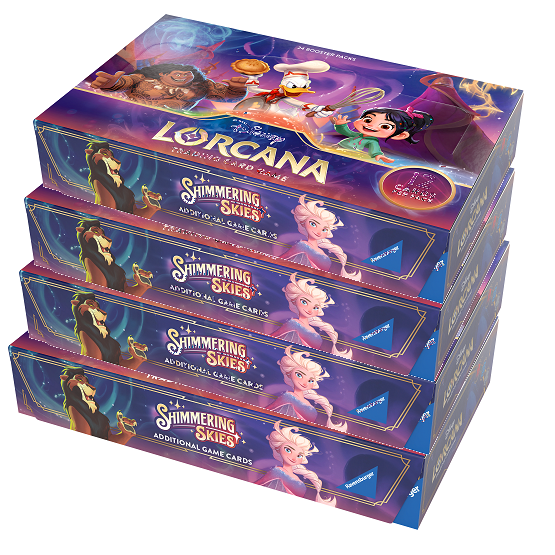 Disney Lorcana Shimmering Skies - Case met 4 Boosterboxen